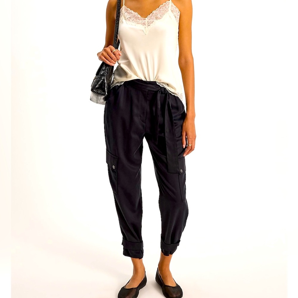 Express  High Waisted Belted Cargo Joggers